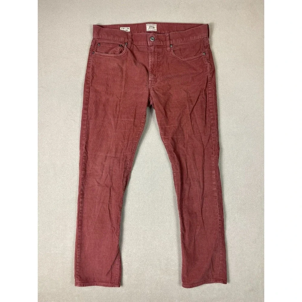 J Crew Pants Adult‎ 32x30 Brown Corduroy Straight Leg Western Mid Rise Mens